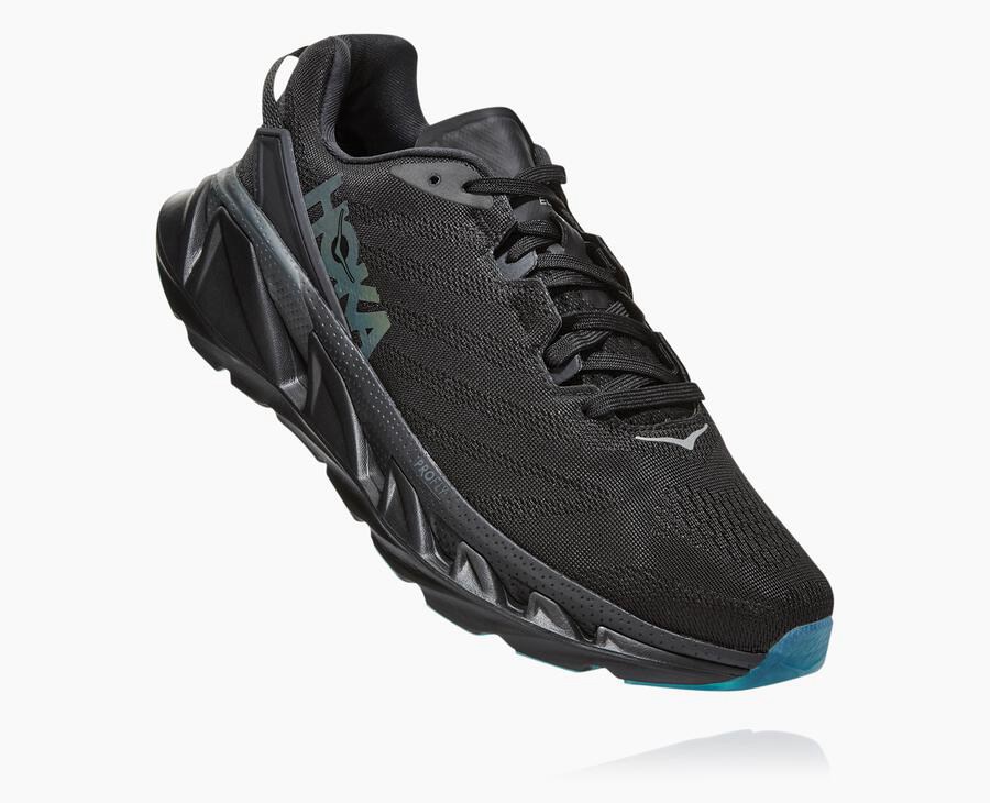 Hoka One One Elevon 2 - Men Running Shoes - Black,Australia WLO-394205